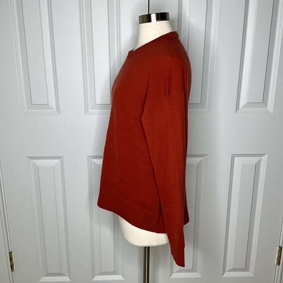 Vince Boxy Drop Shoulder Cashmere Sweater in Russet L - Picture 5 of 11